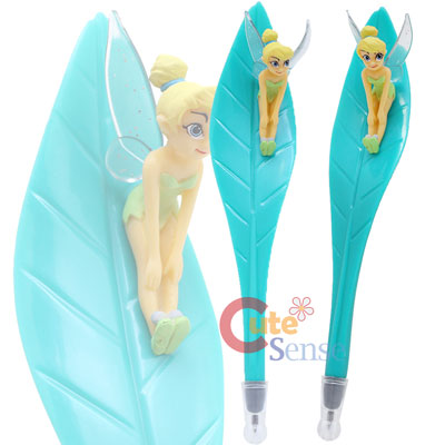 Disney Tinkerbell 3D Figure Ball Point Pen with Leaf