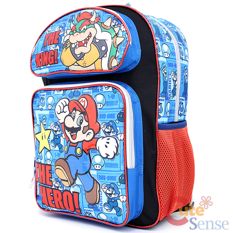 Nintendo Super Mario School Backpack King Bowser 16 Large Bag The Hero Ebay 2459