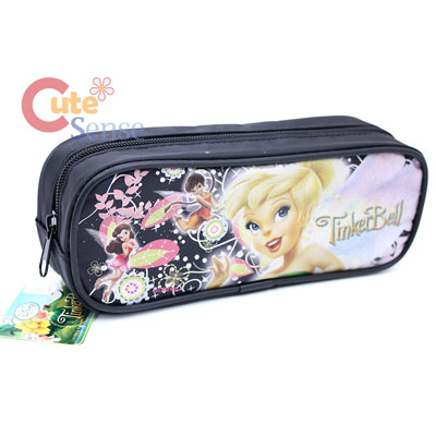 Disney Tinkerbell  Pencil Case Zippered Bag - Black