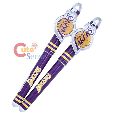 NBA Los Angeles Lakers Team Logo 2pc Metal Clip Ball Pen Set