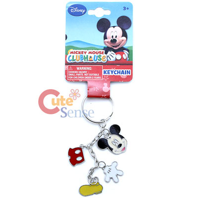 Disney Mickey Mouse 4 Charm Dangle  Metal Key Chain