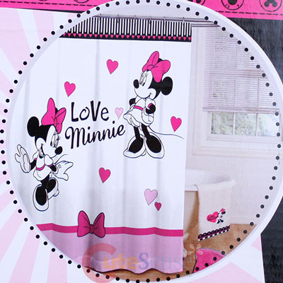 Disney Minnie Mouse Fabric Shower Curtain 72inx72in