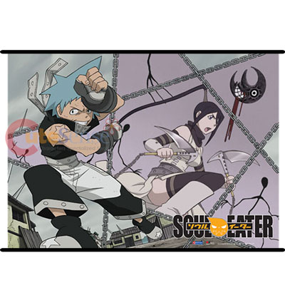 Soul Eater Black Star Tsubaki Wall Scroll GE5322