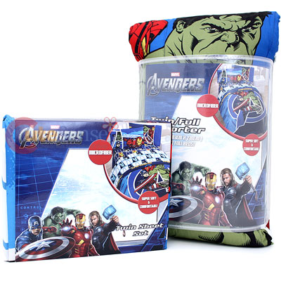 Marvel Avengers  4pc Twin Bedding Comforter with Sheet set