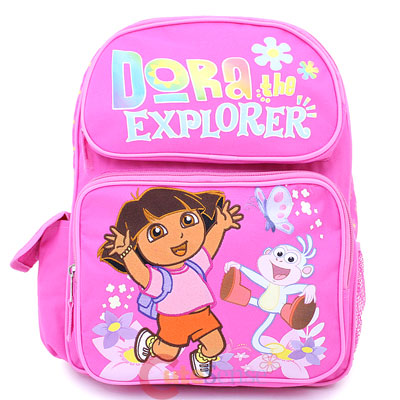 Dora and Boots Pink School Backpack  14" Medium Bag