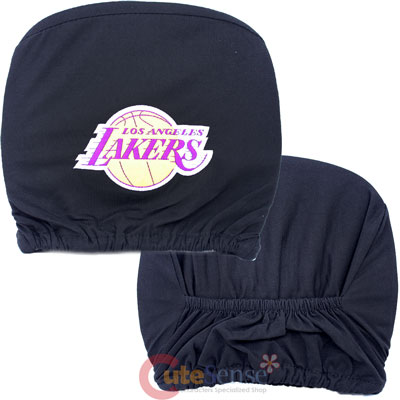 New Los Angeles Lakers  Car Head Rest Cover -2PC