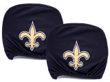 New Orleans Saints Car Head Rest Cover -2PC