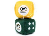 NFL Green Bay Packers Plush Fuzzy Dice