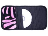 Pink & Black Zebra 10 CD  Visor Organizer