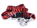 Zebra Black& Red Animal  Key/ID Lanyard