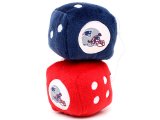 NFL New England Patriots Plush Fuzzy Dice