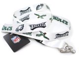 Philadelphia Eagles Lanyard NFL Key Chain -White