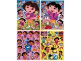 Dora The Explorer Dora & Boots Stickers Cling Set of 4 - Removable Wall Window