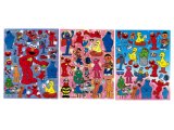 Sesame Street Elmo & Friends Vinyl Stickers Cling Set of 3