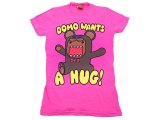 Domo Kun Girls/Women T-Shirt -Domo Wants a Hug :Pink  Small