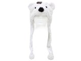 White Baby koala Bear Fluffy Plush Lapland Hat -Short