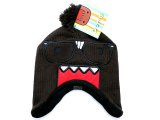 Domo Kun Nerd Knitted Laplander Hat Beanie w/ Furry Ball (Teen / Adult)