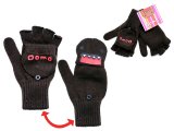 Domo Kun Knitted Fingerless Glove w/Mitten Top (One Size )