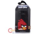 Rovio Angry Birds Apple i Phone 4G / 4GS Case -Hard Case : Red Bird on Black