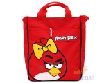 Rovio Angry Birds Canvas Tote Bag 13in Shoulder Bag -Red Bird Bow