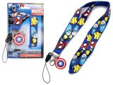 Marvel Heroes Captain America Shield Lanyard KeyChain with ID Pocket