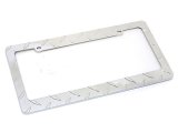 Chrom Metal License Plate Frame -Silver