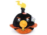 Angry Birds Space Fire Bomb Black Bird Plush Doll -8in w/Sound