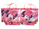 Disney Minnie Mouse Party Gift Bag Set  6pc Plastic/Reusable