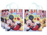 Disney Mickey Mouse Party Gift Bag Set  6pc Plastic/Reusable