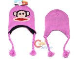 Paul Frank Pink Knitted Laplander Hat  Beanie with Ear Flap (Junior)