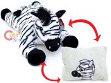 Fiesta Zebra Peek-A-Boo Plush Transforming Pillow