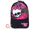 Monster High Skull Logo Baseball Cap Kids Adjustable Hat : Pink Black