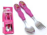 Barbie Stainless Kids meal time Spoon and Fork Silverware Set