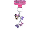 Disney Minnie Mouse  4 Charm Dangle Metal Key Chain -Purple Shoes