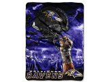 NFL Baltimore Ravens Twin Plush Blanket -Sky Helmet