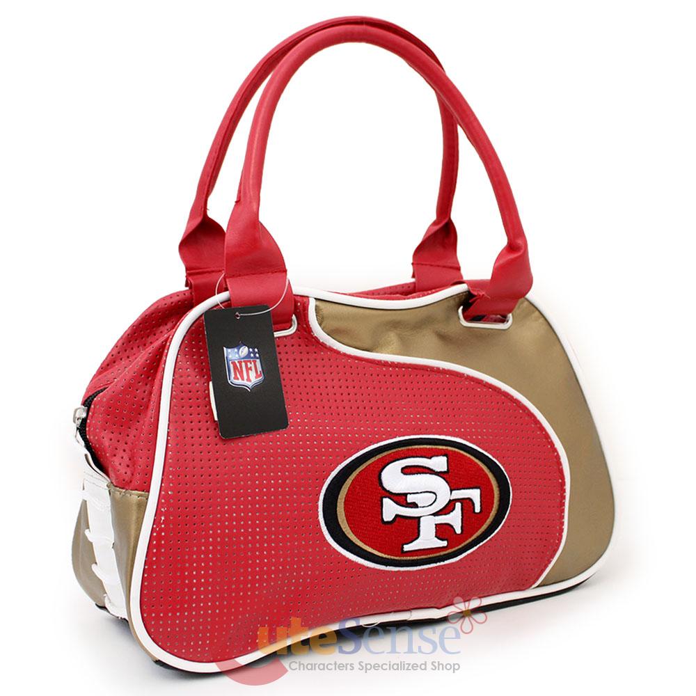 NFL San Francisco 49ers Bowler Bag Purse Hand Bag NFL Team Logo Women