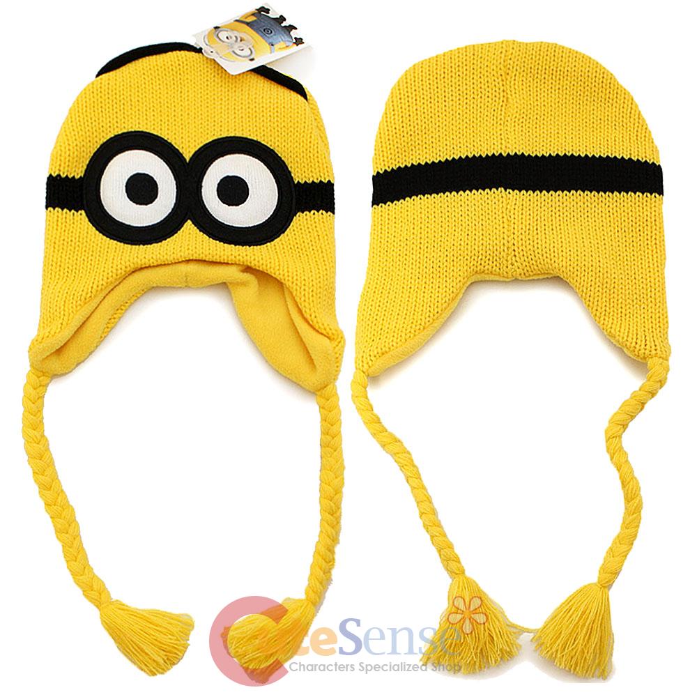 despicable me minion knitted beanie laplander hat