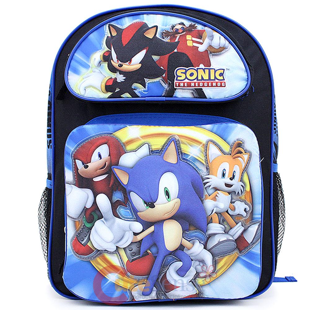 sonic the hedgehog school bag