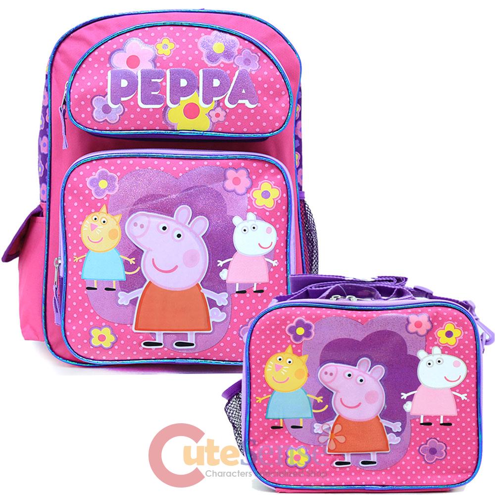 peppa pig school bag and lunch box