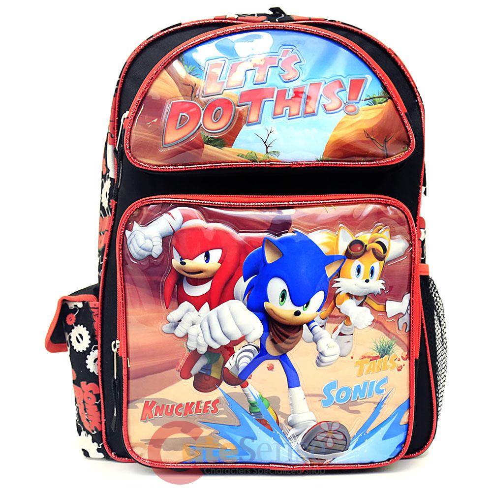 sonic the hedgehog school bag