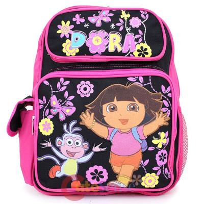 Dora The Explorer Dora & Boots School Backpack 14in Medium Bag-Flower Garden