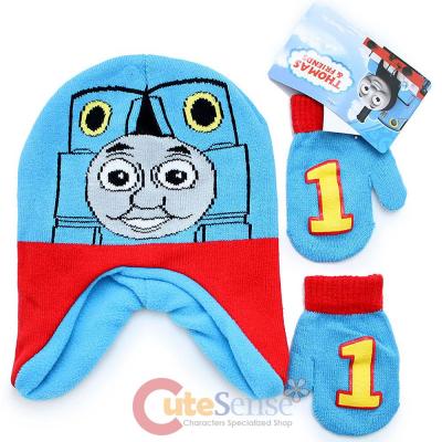 Thomas The Tank Engine  Toddler Mitten Gloves and  Beanie Set