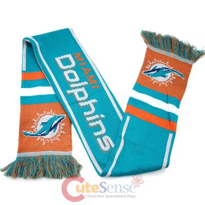 NFL Miami Dolphins Kinnited Scarf - Stripe Logo