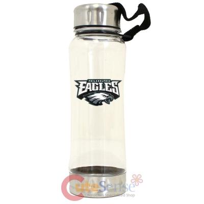 NFL Philadelphia Eagles  Clip On Water Bottle Clear Sports Water Bottle / Container