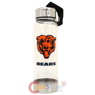 NFL Chicago Bears Clip On Water Bottle Clear Sports Water Bottle / Container