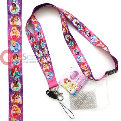 Disney Pirncess with Tiana  Lanyard KeyChain ID Pocket