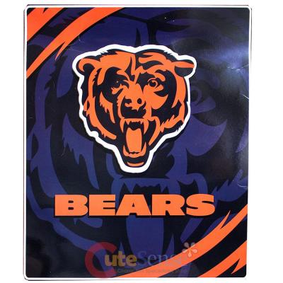 Chicago Bears Mink Plush Blanket Queen Size - NFL Big Logo