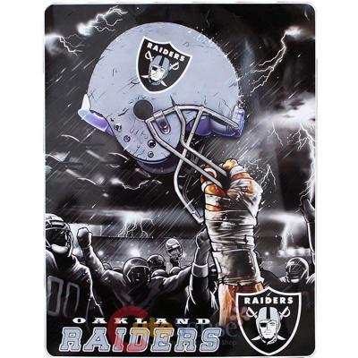 NFL Oakland Raiders Twin Plush Blanket -Sky Helmet