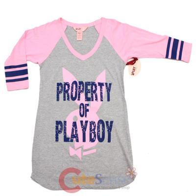 Playboys Long Shirts  Pajama Top -Property of Playboy : Medium