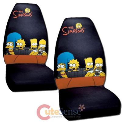 Simpsons Family Front Car Seat Cover 2pc Set